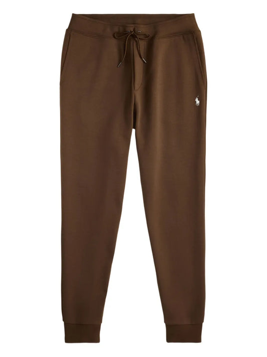 calças de moletom com logotipo bordado