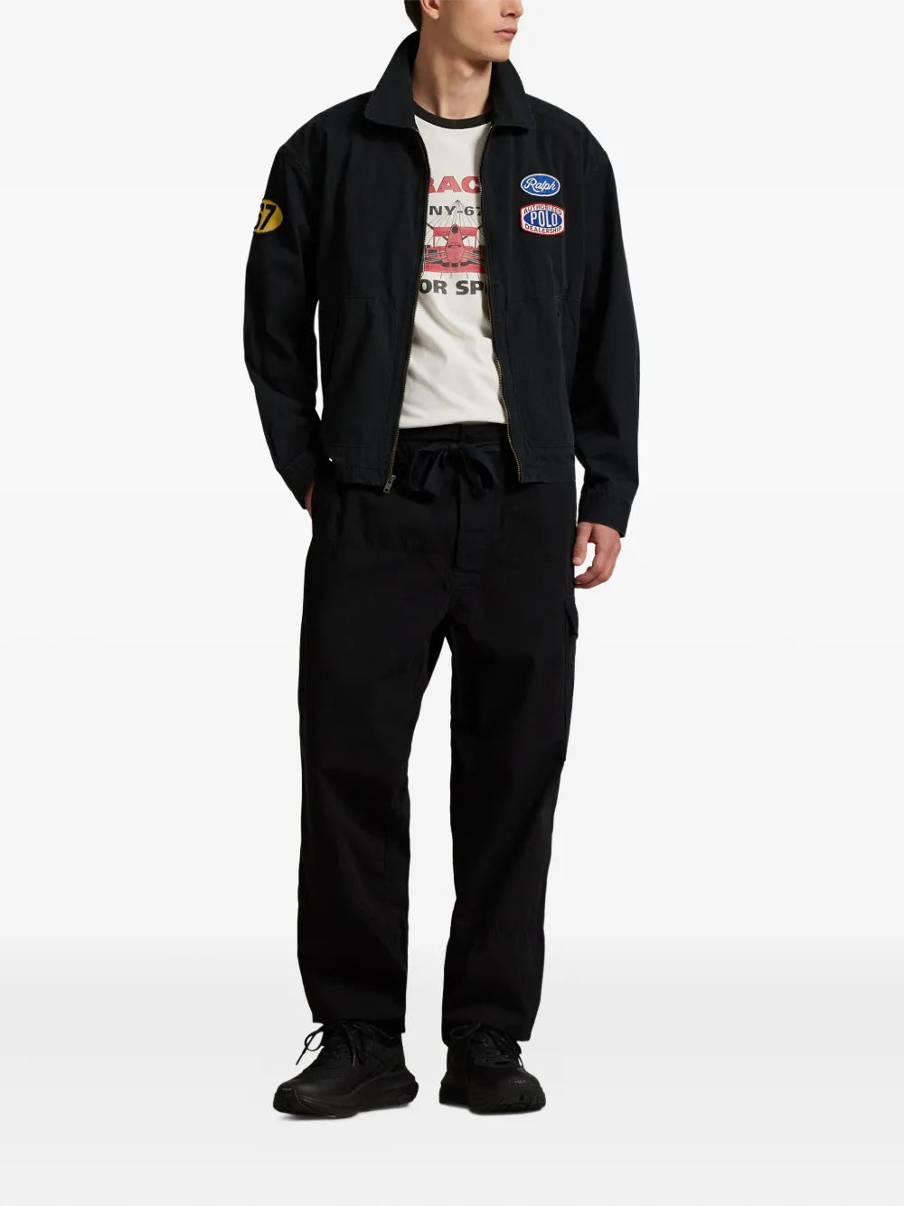 camiseta com estampa de corrida