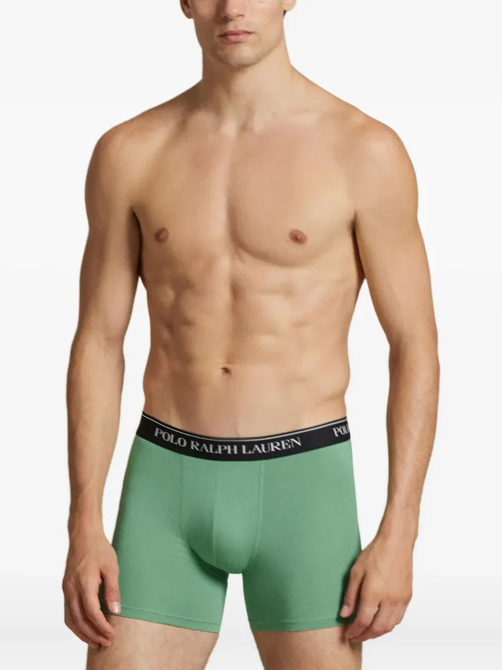 cuecas boxer com cós com logotipo (pacote com três)