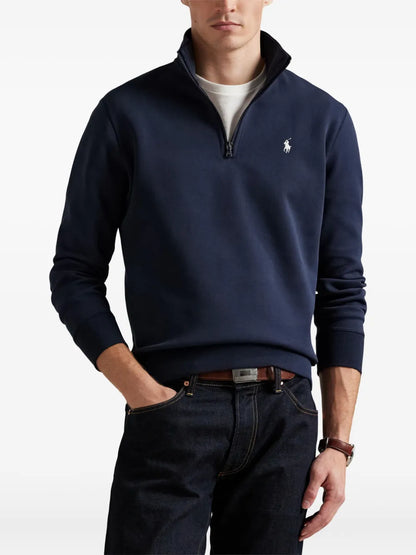 camisa polo com meio zíper