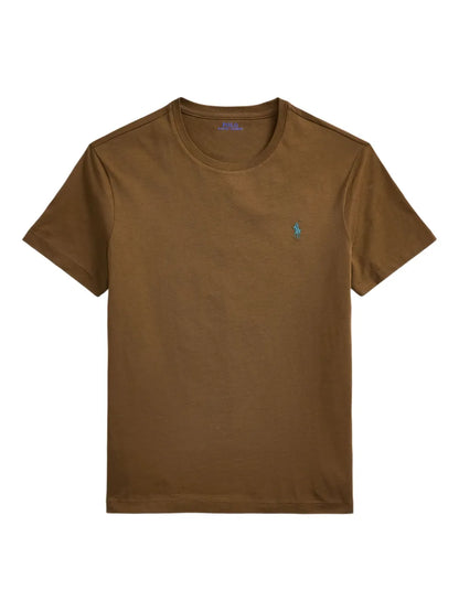 camiseta com logotipo bordado